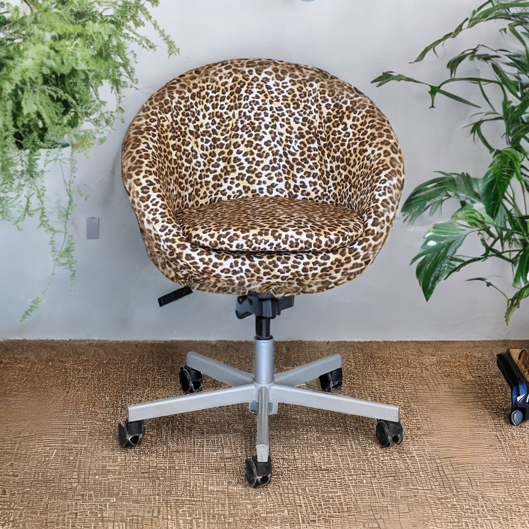Rockin Cushions IKEA Skruvsta IKEA SKRUVSTA Chair Slip Cover, Leopard Cheetah Brown
